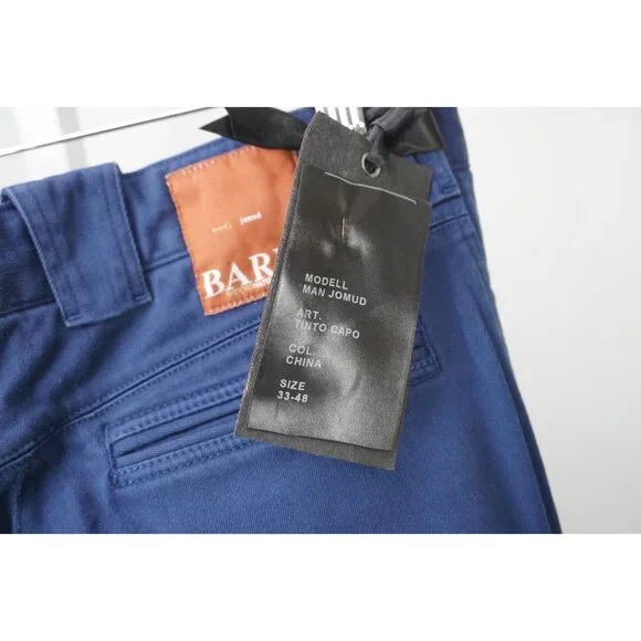 Barba Napoli Jomud Cotton Blend Blue Pants Sz 33 48 NEW